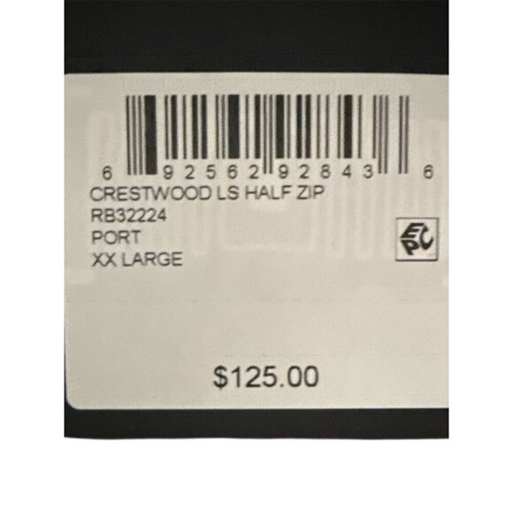 Robert Barakett Mens Wine Half Zip Knit Crestwood Pullover Shirt Sz XXL New - Picture 7 of 10